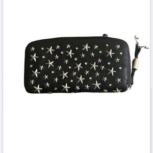Jimmy Choo Black Zip-Around Card Wallet